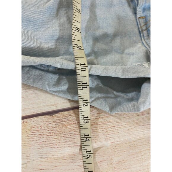 Levi's Women's 501 Blue Denim Raw Hem Festival Shorts - 26 - Picture 3 of 9